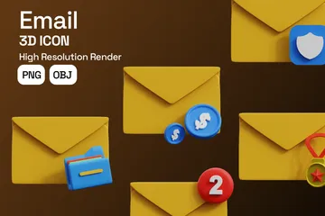 Email 3D Icon Pack