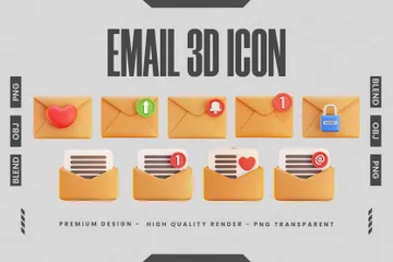 E-mail Pacote de Icon 3D