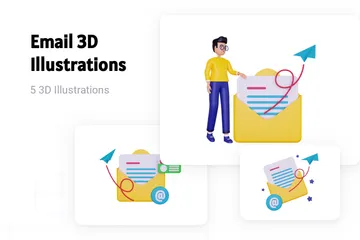 E-mail Pacote de Illustration 3D
