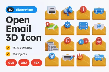 E-Mail öffnen 3D Icon Pack