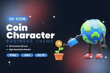 Earth Character 3D Illustration Pack