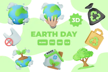 지구의 날 3D Icon 팩