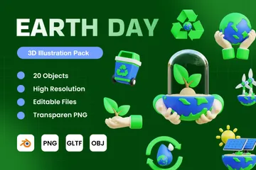 Earth Day 3D Icon Pack