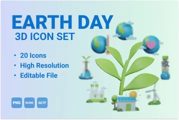 Earth Day 3D Icon Pack