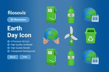 Earth Day 3D Icon Pack