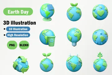 Earth Day 3D Icon Pack