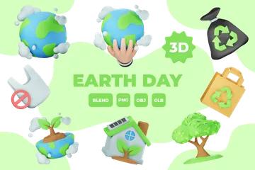 Earth Day 3D Icon Pack