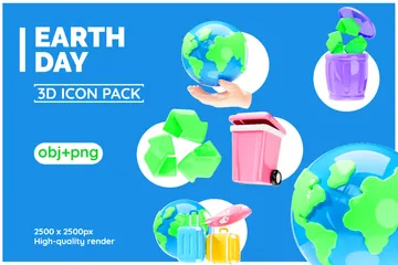 Earth Day 3D Icon Pack