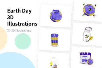 Earth Day 3D Illustration Pack