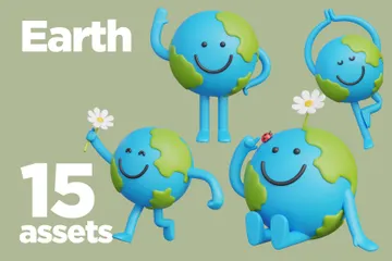 Earth Day 3D Illustration Pack
