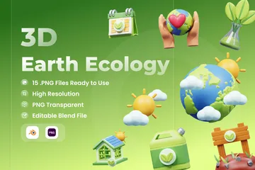 Earth Ecology 3D Icon Pack