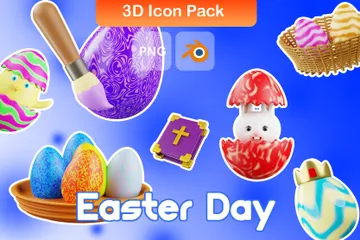 Easter Day 3D Icon Pack