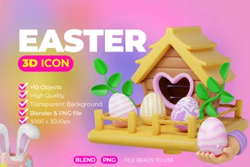 Easter Day 3D Icon Pack