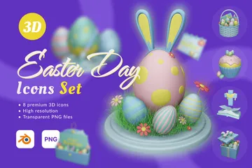 Easter Day 3D Icon Pack