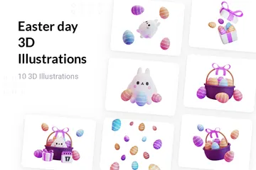 Easter Day 3D Illustration Pack