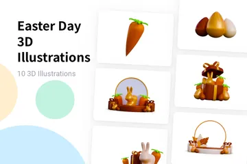 Easter Day 3D Illustration Pack