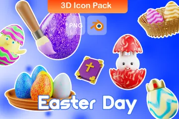 イースターの日 3D Iconパック