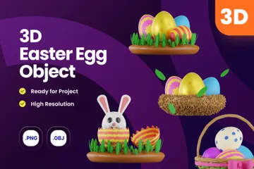부활절 달걀 3D Icon 팩