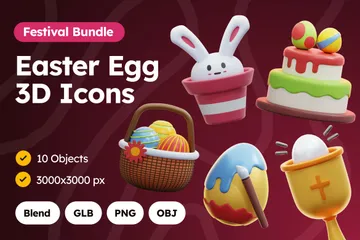 Easter Egg 3D Icon Pack