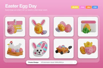 Easter Egg's Day 3D Icon Pack