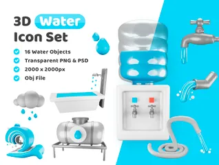 Eau Pack 3D Illustration