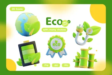 Ecológico Pacote de Icon 3D