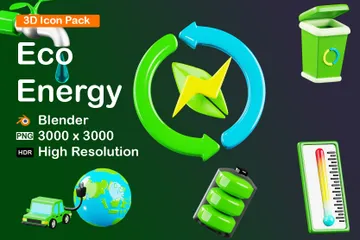 Eco Energy 3D Icon Pack