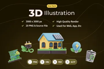 Eco Tech 3D Illustration Pack