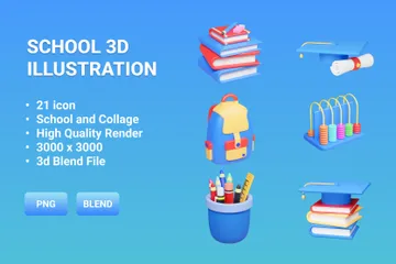 École Pack 3D Icon