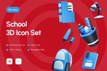 École 3D Icon Pack