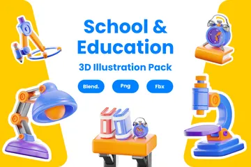 Éducation scolaire Pack 3D Icon