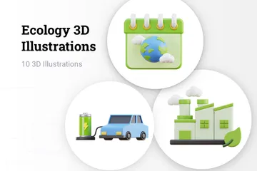 Ecologia Pacote de Illustration 3D