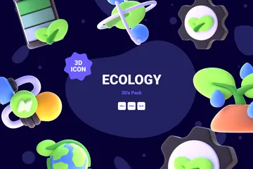 Ecologia Pacote de Icon 3D