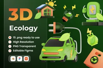 Ecologia Pacote de Icon 3D