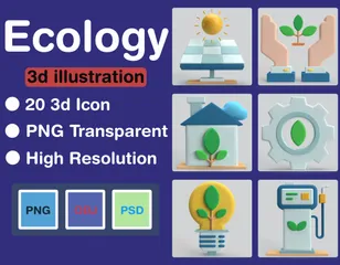 Ecología Paquete de Icon 3D