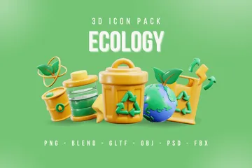 Ecologia Pacote de Icon 3D