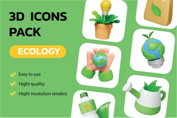 Ecología Vol.2 Paquete de Icon 3D