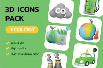 Ecologia Vol.3 Pacote de Icon 3D