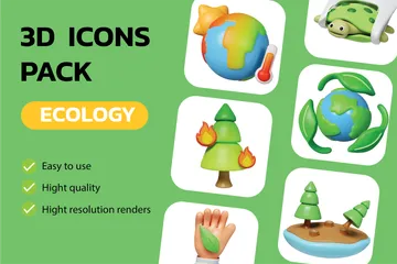 Ecologia Vol.4 Pacote de Icon 3D