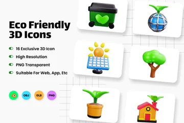 Ecológico Pacote de Icon 3D