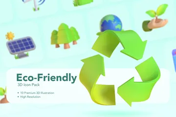 Respetuoso del medio ambiente Paquete de Icon 3D