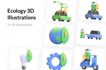 Écologie Pack 3D Illustration
