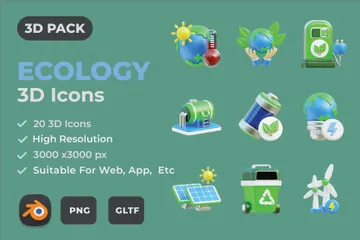 Écologie 3D Pack 3D Icon
