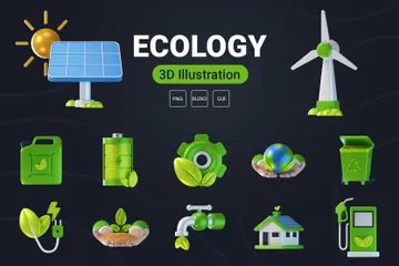 Écologie Pack 3D Icon