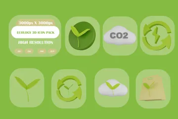 Écologie Pack 3D Icon