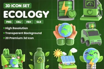 Écologie Pack 3D Icon