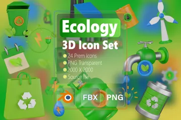 Écologie Pack 3D Icon