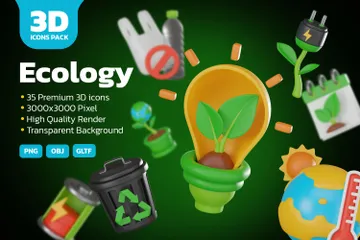 Écologie Pack 3D Icon