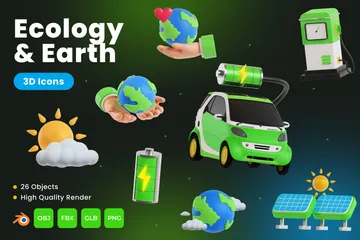 Écologie et Terre Pack 3D Icon