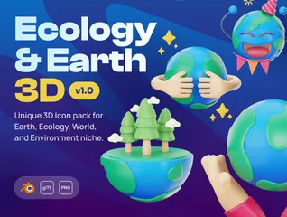 Écologie et Terre Pack 3D Icon